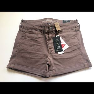 American Eagle Womens Twill X MIDI Shorts